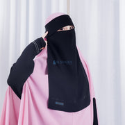 Niqab Poni Anatolia Sifon Silk Jetblack Alsyahra Exclusive