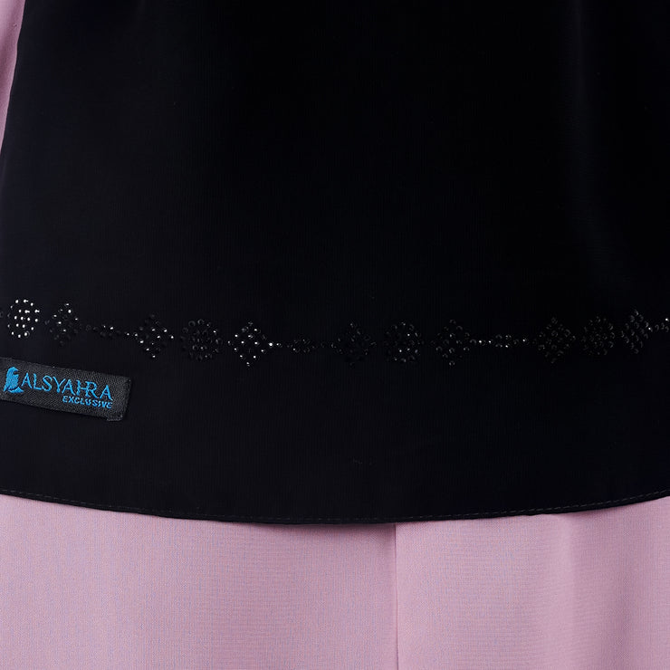 Niqab Poni Anatolia Sifon Silk Jetblack Alsyahra Exclusive