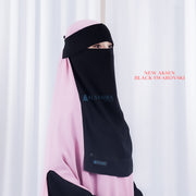 Niqab Poni Anatolia Sifon Silk Jetblack Alsyahra Exclusive