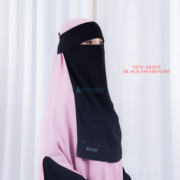 Niqab Poni Anatolia Sifon Silk Jetblack Alsyahra Exclusive