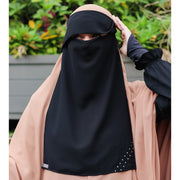 Alsyahra Exclusive Niqab Poni Andalusia Sifon Silk Jetblack