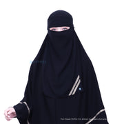 Niqab Poni Kiswah Sifon Silk Jetblack Alsyahra Exclusive