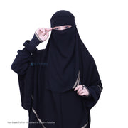 Niqab Poni Kiswah Sifon Silk Jetblack Alsyahra Exclusive