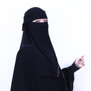 Niqab Poni Kiswah Sifon Silk Jetblack Alsyahra Exclusive