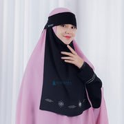 Alsyahra Exclusive Niqab Poni Pulldown Mediterania Sifon Silk Jetblack