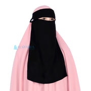 Alsyahra Exclusive Niqab Poni Sifon Silk Jetblack