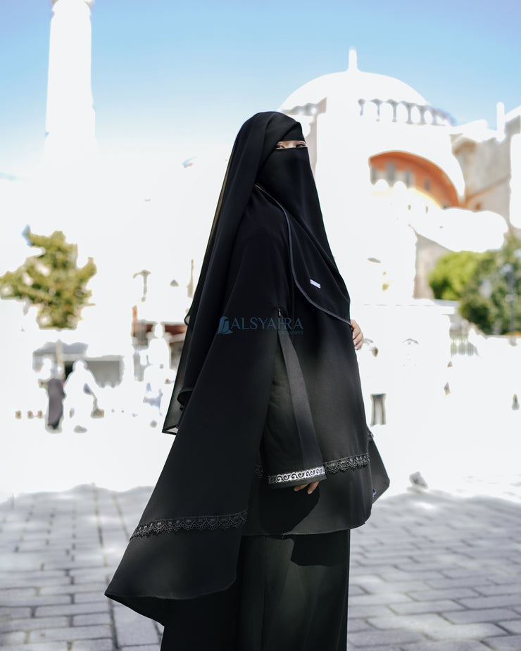 Niqab Yaman Bisban 2 Layer Size M Sifon Jetblack Alsyahra Exclusive