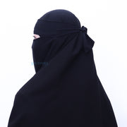 Niqab Bandana Kiswah Stripe Sifon Jetblack Alsyahra Exclusive