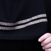 Niqab Bandana Kiswah Stripe Sifon Jetblack Alsyahra Exclusive