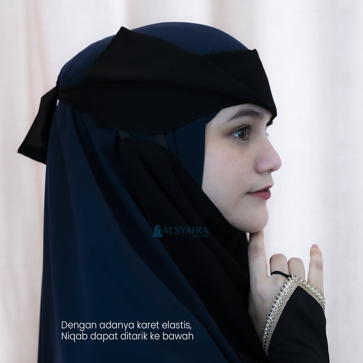 Niqab Poni Pulldown New Raaina Sifon Jetblack Alsyahra Exclusive