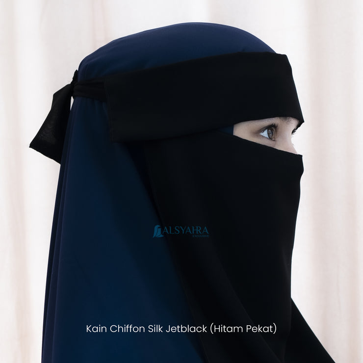 Niqab Poni Pulldown New Raaina Sifon Jetblack Alsyahra Exclusive