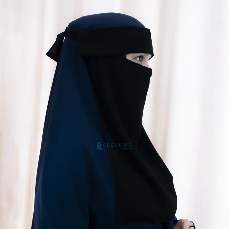Niqab Poni Pulldown New Raaina Sifon Jetblack Alsyahra Exclusive