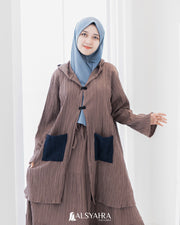 Long Outer Syari Raiha Fancy Crinkle Alsyahra Exclusive