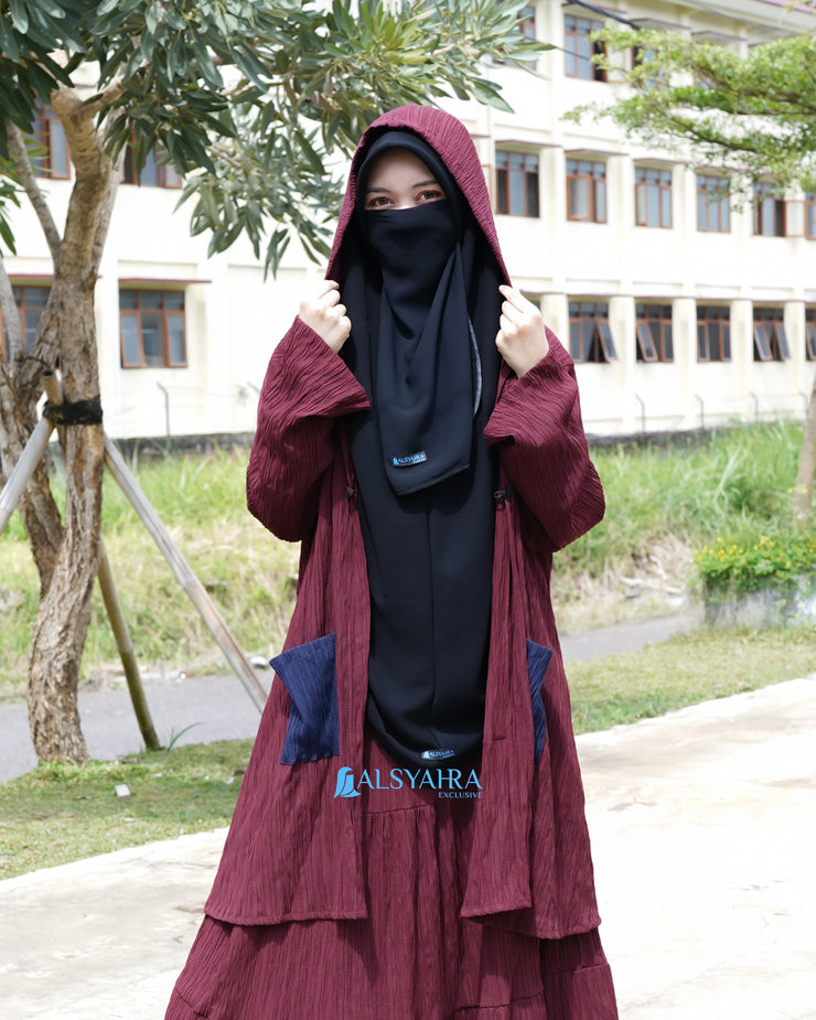 Long Outer Syari Raiha Fancy Crinkle Alsyahra Exclusive
