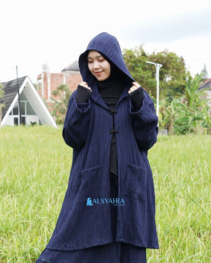 Long Outer Syari Raiha Fancy Crinkle Alsyahra Exclusive