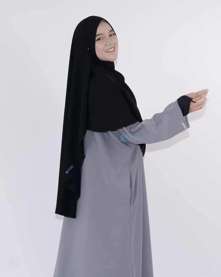 Set Pasmina Syari Hurun In Cadar Tali Size M Jetblack Alsyahra Exclusive
