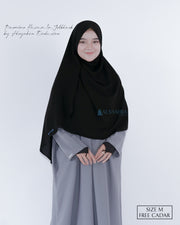 Set Pasmina Syari Hurun In Cadar Tali Size M Jetblack Alsyahra Exclusive