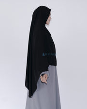 Set Pasmina Syari Hurun In Cadar Tali Size L Jetblack Alsyahra Exclusive