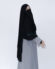 Set Pasmina Syari Hurun In Cadar Tali Size L Jetblack Alsyahra Exclusive