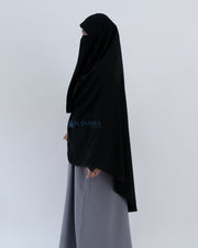 Set Pasmina Syari Hurun In Cadar Tali Size XL Jetblack Alsyahra Exclusive