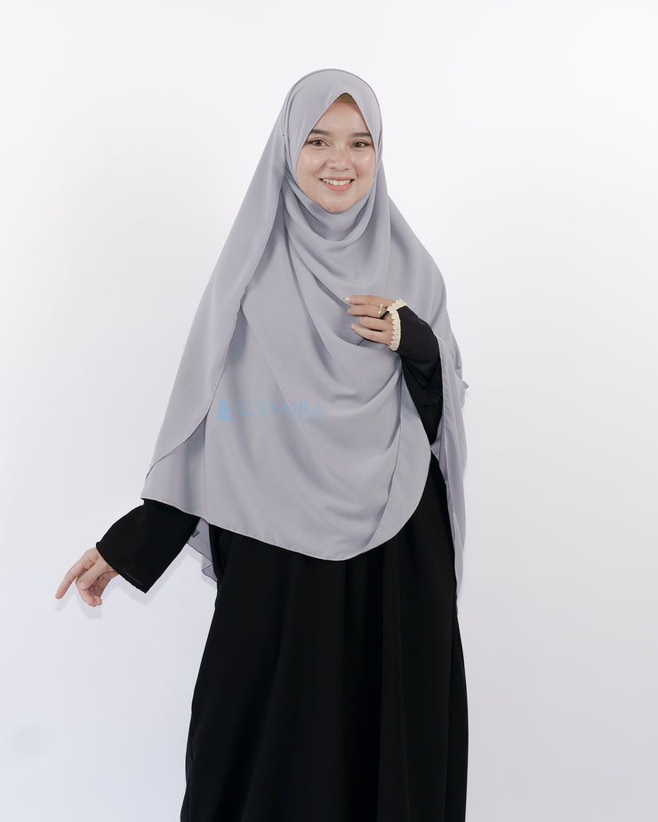 Set Pasmina Syari Hurun In Cadar Tali Size XL Luxury Wolfis Alsyahra Exclusive