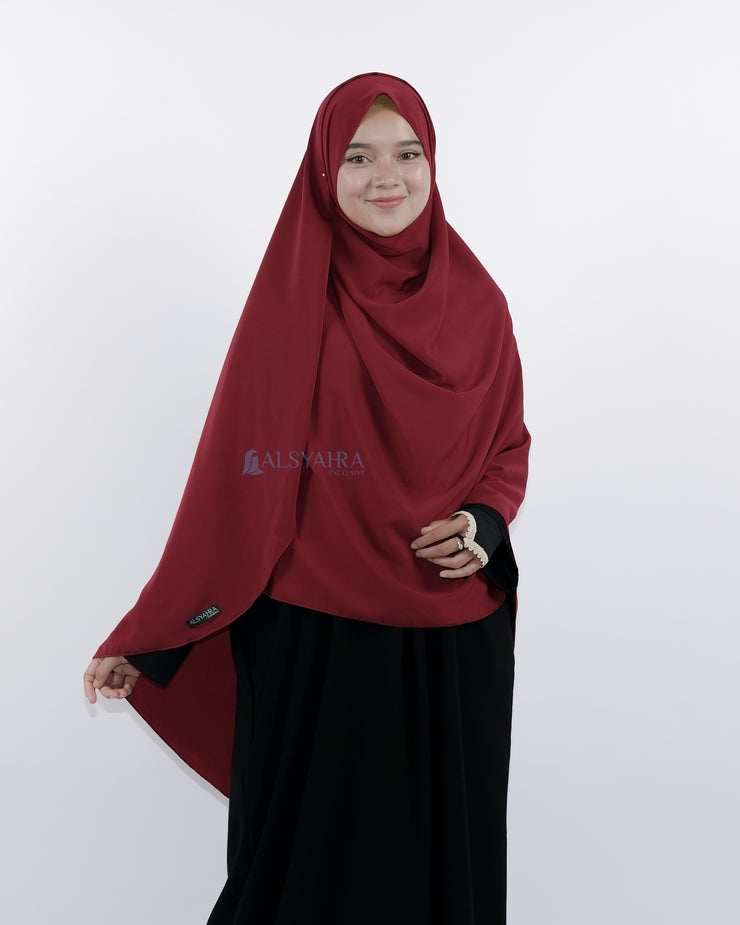 Set Pasmina Syari Hurun In Cadar Tali Size XL Luxury Wolfis Alsyahra Exclusive