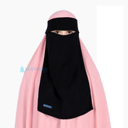 Alsyahra Exclusive Niqab Poni Sifon Silk Jetblack