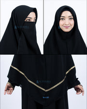 Set Khimar Kiswah Cadar Tali Jetblack Alsyahra Exclusive