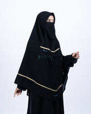 Set Khimar Kiswah Cadar Tali Jetblack Alsyahra Exclusive