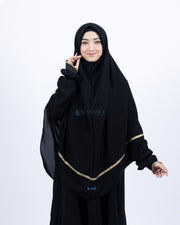 Set Khimar Kiswah Cadar Tali Jetblack Alsyahra Exclusive