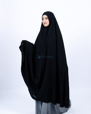 Alsyahra Exclusive Set Khimar Syari Haramain Niqab Bandana Jetblack
