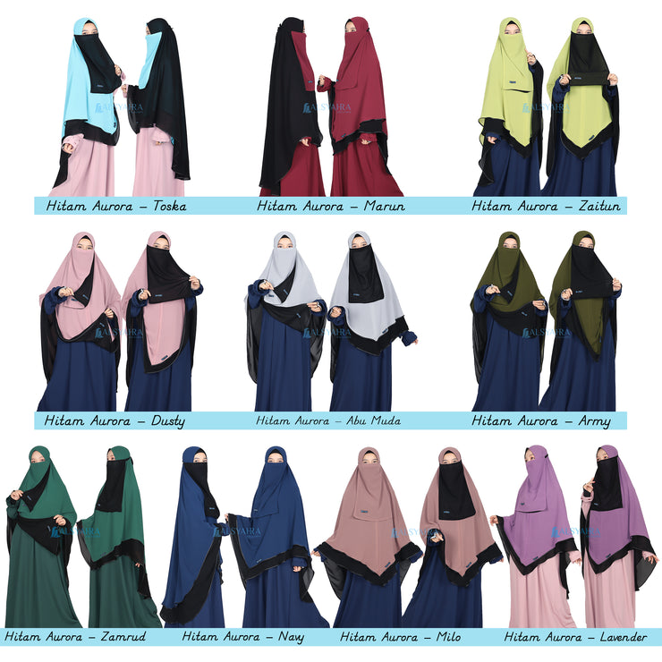 Set Khimar Maleeka Bisban Queen BolBal 2 Material Alsyahra Exclusive XXL