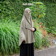 Alsyahra Exclusive Set Khimar Handzipper Size XL Soft Crown Exclusive