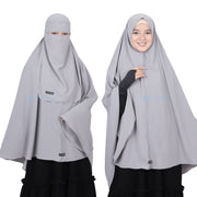 Set Khimar Non Pad Syari Size L Niqab Bandana Luxury Wolfis Alsyahra Exclusive