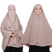 Set Khimar Non Pad Syari Size L Niqab Bandana Luxury Wolfis Alsyahra Exclusive