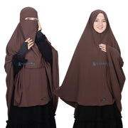 Set Khimar Non Pad Syari Size L Niqab Bandana Luxury Wolfis Alsyahra Exclusive
