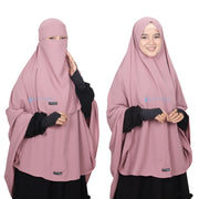 Set Khimar Non Pad Syari Size L Niqab Bandana Luxury Wolfis Alsyahra Exclusive