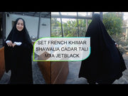 French Khimar Shawalia Altaj Jetblack Alsyahra Exclusive
