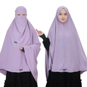 Set Khimar Non Pad Syari Size L Niqab Bandana Luxury Wolfis Alsyahra Exclusive