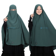 Set Khimar Non Pad Syari Size L Niqab Bandana Luxury Wolfis Alsyahra Exclusive